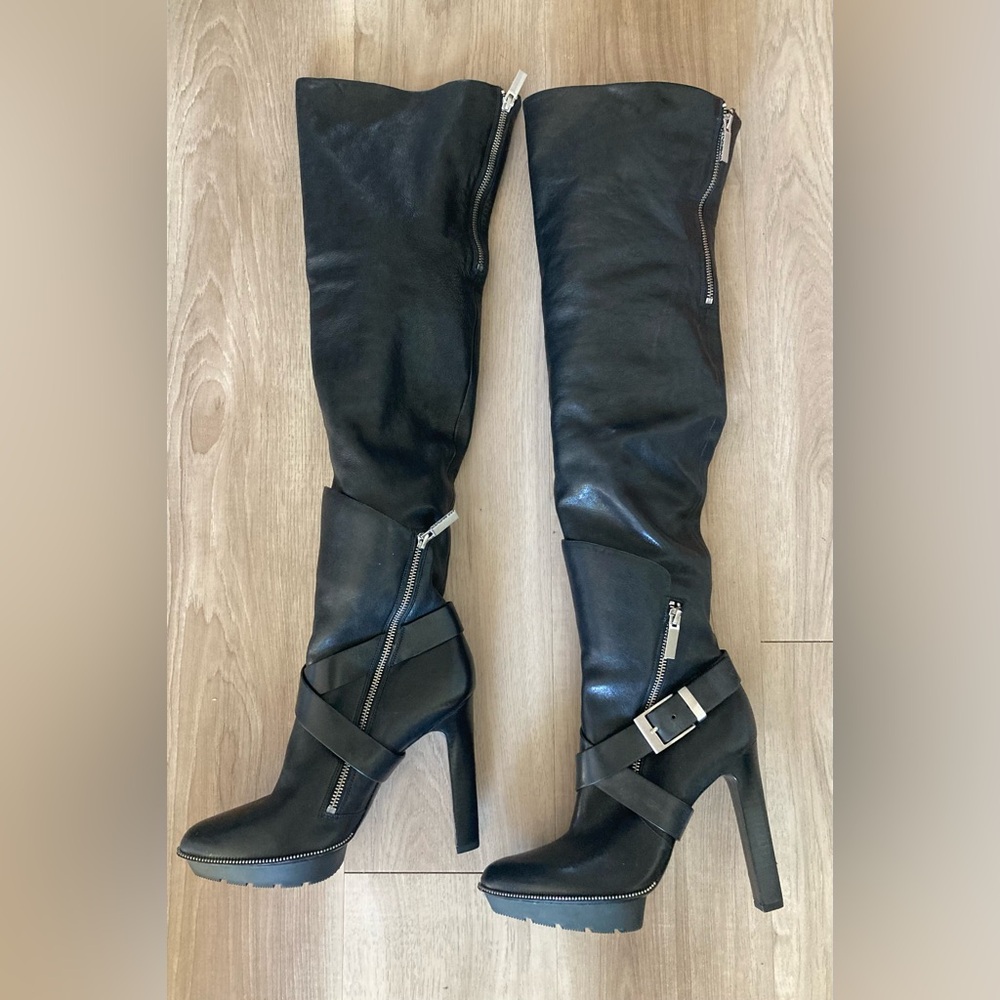 Rachel Zoe knee high zippered booth
